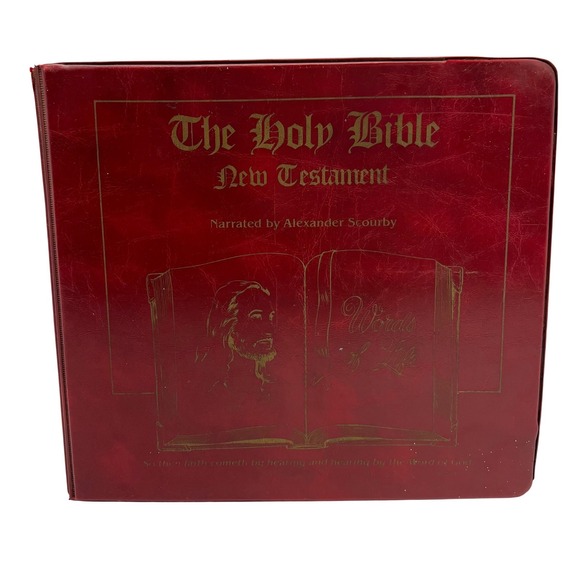 Other - Alexander Scourby New Testament Audio Cassette Set KJV Red 12 Tapes Vintage 1984